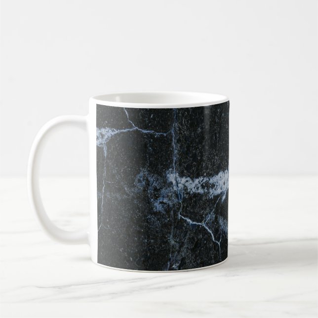 Black Marble Pattern Coffee Mug (Left)
