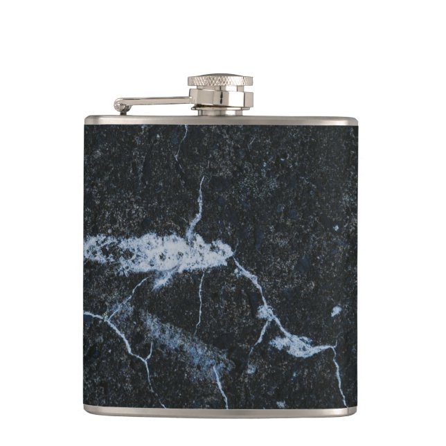 Black Marble Pattern Flask (Front)