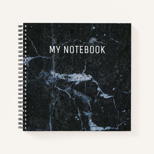 Black Marble Pattern Notebook (Front)