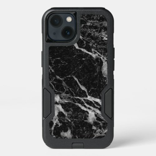 Black Marble Print Modern Design GR1 iPhone 13 Case