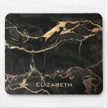 Black Marble Slab With Name Mouse Pad at Zazzle