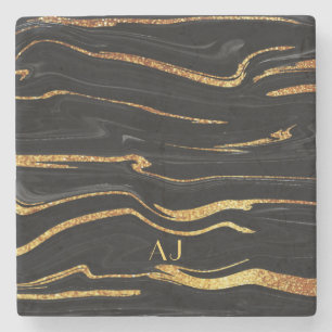 Black Marble Stone Coaster