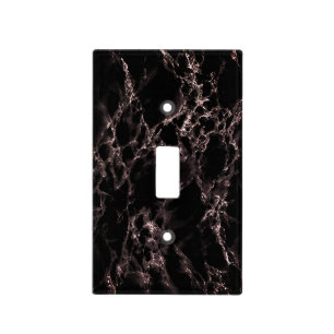 Black Marble Stone Light Switch Cover