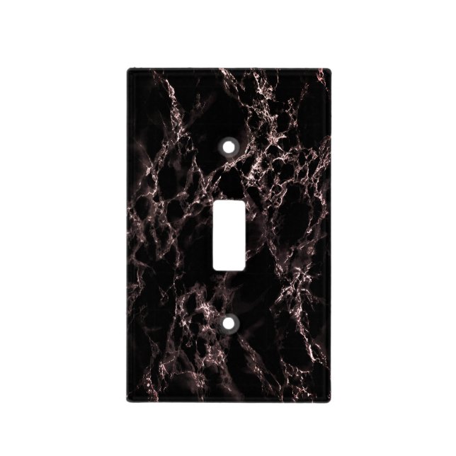 Black Marble Stone Light Switch Cover (Front)