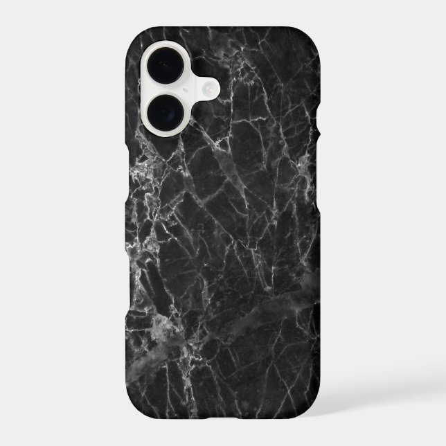 Black Marble Stone Look Case-Mate iPhone Case (Back)