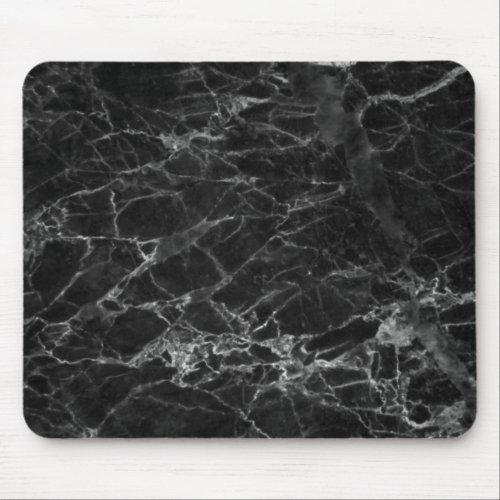 Black Marble Stone Look Mouse Pad