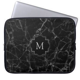 Black Marble Stone MS001 Laptop Sleeve