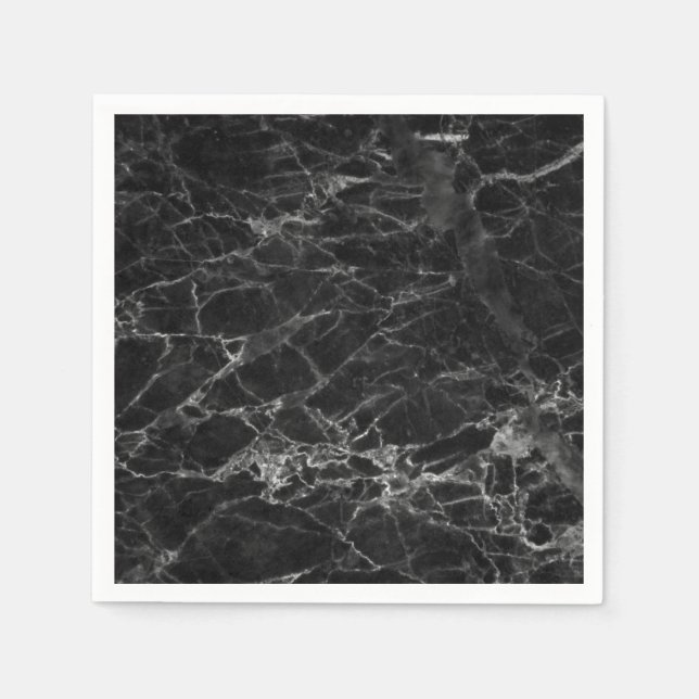 Black Marble Stone Napkins (Front)