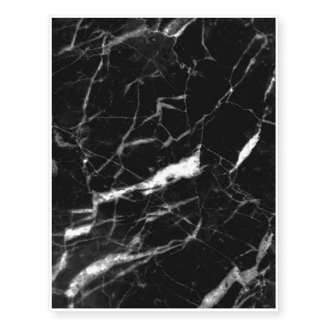 Black Marble Temporary Tattoos (Front)