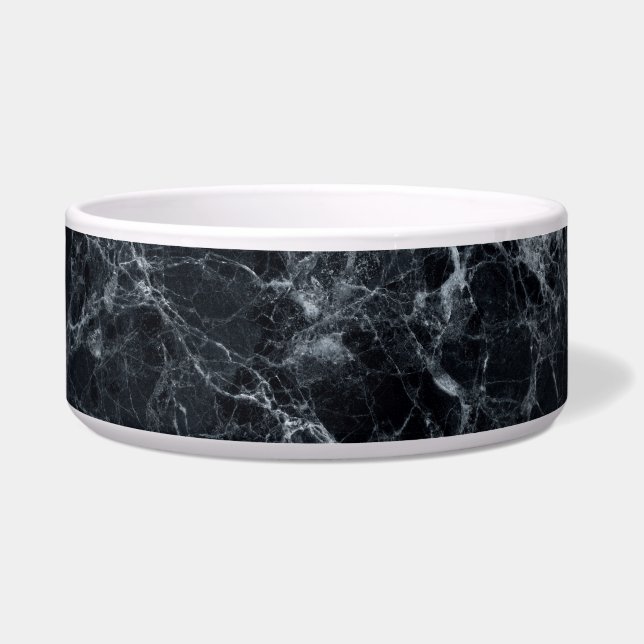 Black Marble Texture  Bowl (Front)