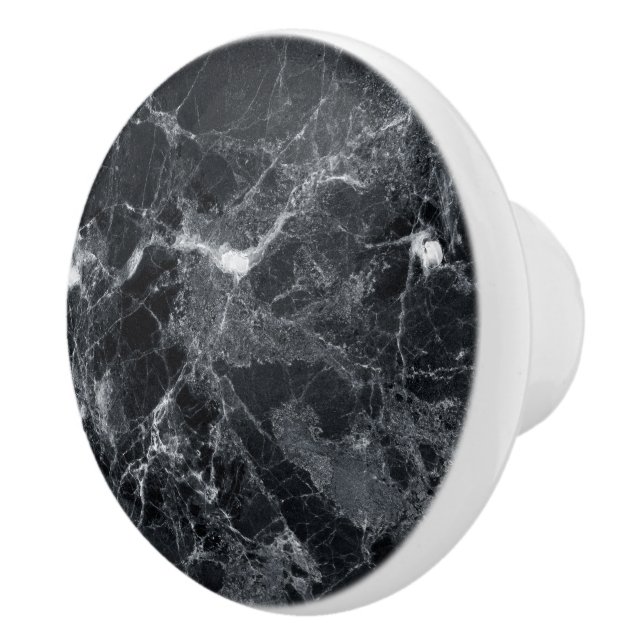 Black Marble Texture  Ceramic Knob (Right)