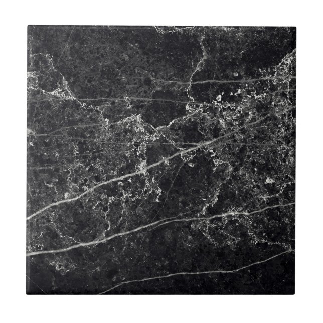 Black Marble Texture Ceramic Tile (Front)