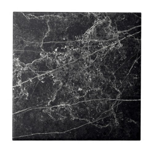 Black Marble Texture Ceramic Tile