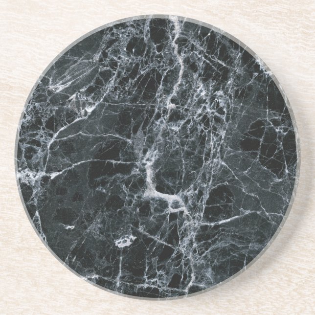 Black Marble Texture Coaster (Front)