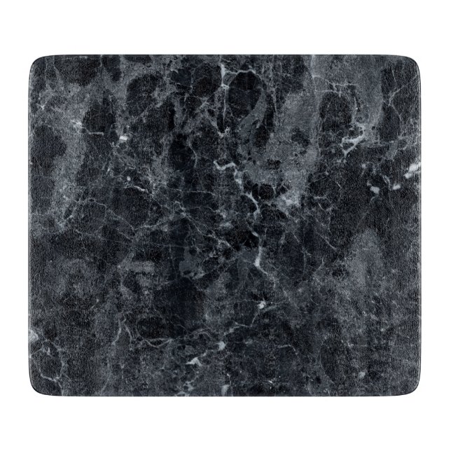 Black Marble Texture  Cutting Board (Front)