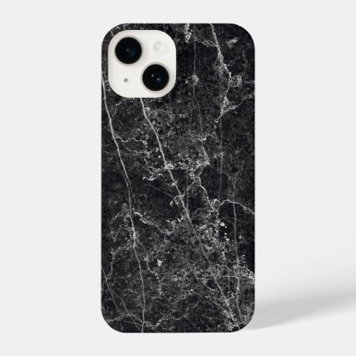 Black Marble Texture iPhone 14 Case