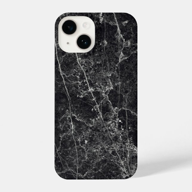 Black Marble Texture iPhone Case (Back)