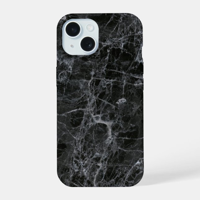 Black Marble Texture Iphone Case (Back)