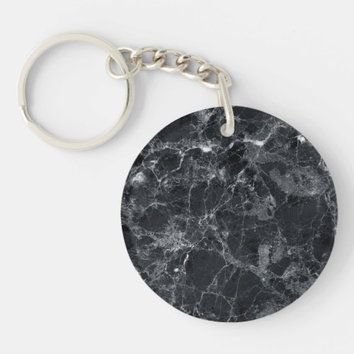 Black marble texture keychain