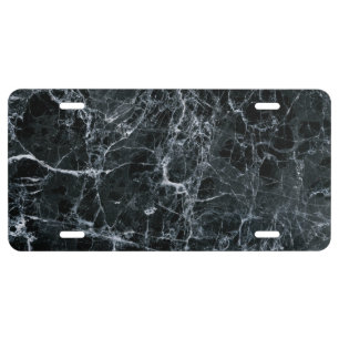Black Marble Texture License Plate
