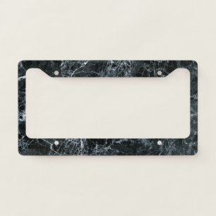 Black Marble Texture License Plate Frame