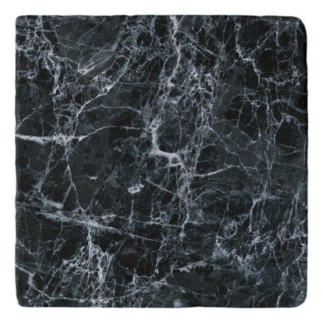 Black Marble Texture Trivet (Front)