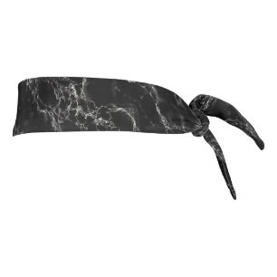 Black Marble Tie Headband
