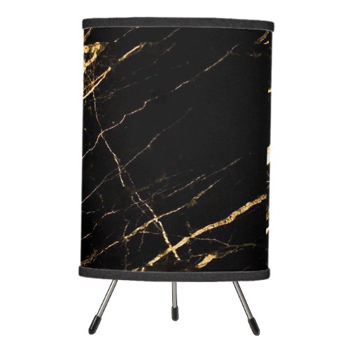 Black marble with gold tripod lamp