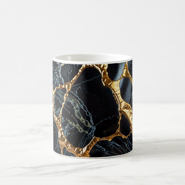 Black Marble with Gold Vein Coffee Mug (Center)