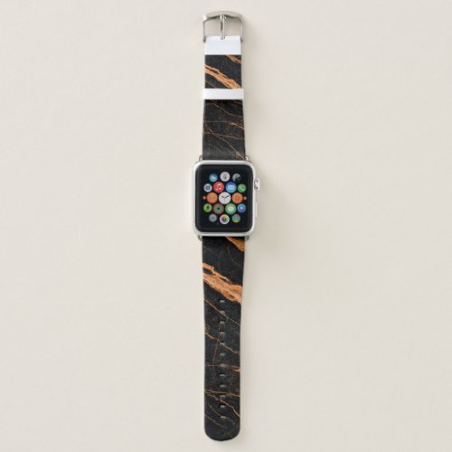 black marble with golden veins emperador marble n apple watch band
