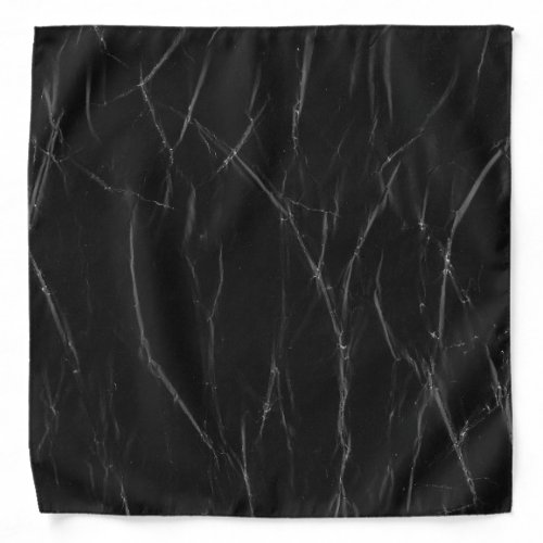 Black Marble With Gray Grain Bandana