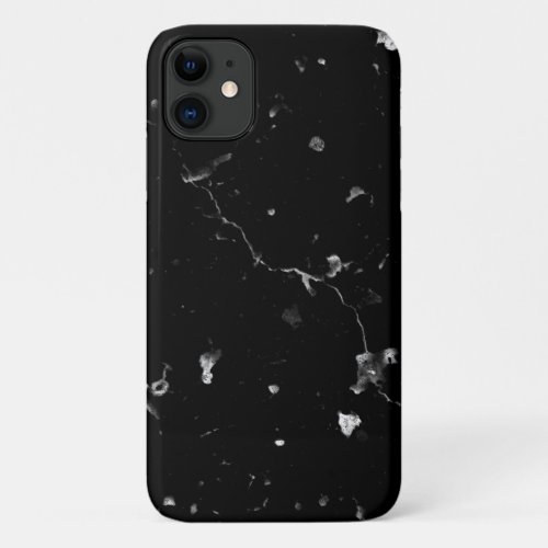 Black Marble With White iPhone 11 Case