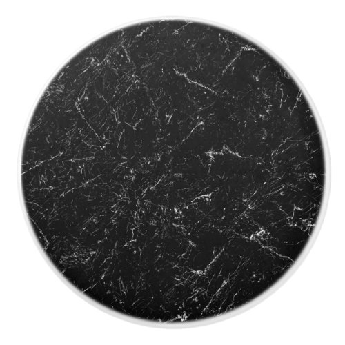 Black marble with white drawer handle door knob