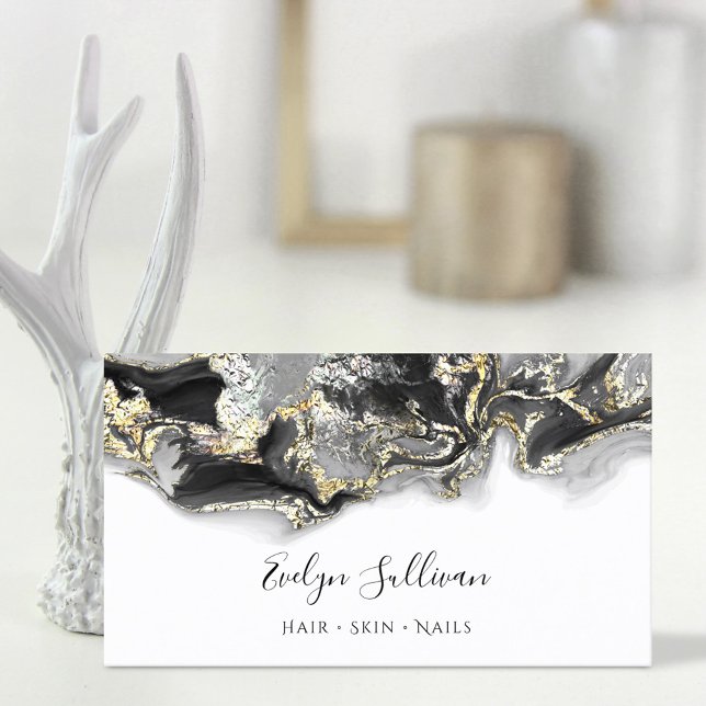 black marbling design business card (Creator Uploaded)