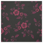Black Maroon Dogwood Flower Gothic Fabric