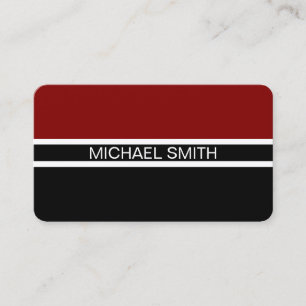 Black Maroon Professional Elegant Modern Business Card