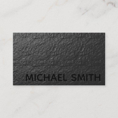 Black Masculine Gray Chalk Wall Texture Business Card