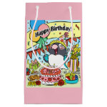 Cute Black masked lovebird happy birthday parrot Gift Bag