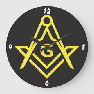 black masonic large clock
