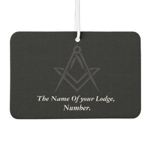 Black Masonic Master Mason Freemason Compass Air Freshener
