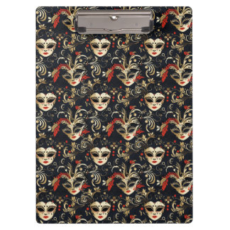 Black Masquerade Mask Clipboard