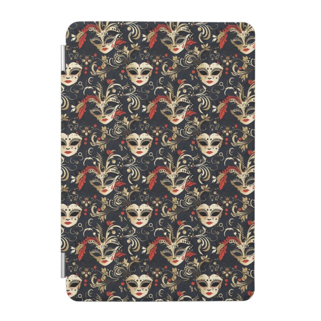 Black Masquerade Mask  iPad Mini Cover (Front)