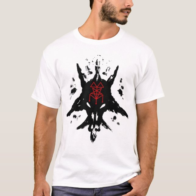 Black Mass Baphomet Inkblot/sigil T-Shirt (Front)