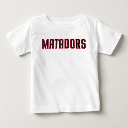 Black Matadors on White Baby T_Shirt