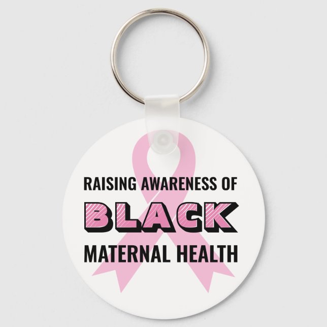 Black Maternal Health Awareness Keychain (Front)