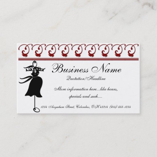 Customizable Black Maternity Dress - Boutique Business Cards
