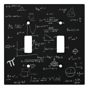 Black Math Light Switch Cover