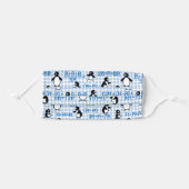 black math penguin adult cloth face mask (Front, Folded)