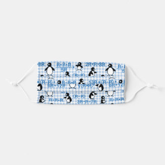 black math penguin adult cloth face mask