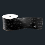 Black Mathematics Equations Gift Wrapping Grosgrain Ribbon<br><div class="desc">Great gift wrapping ribbon for mathematic nerds and geeks. Illustrated and designed by Patricia Alvarez.</div>